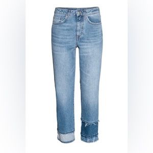 H&M Straight High Waist Cropped Jeans - Size 28